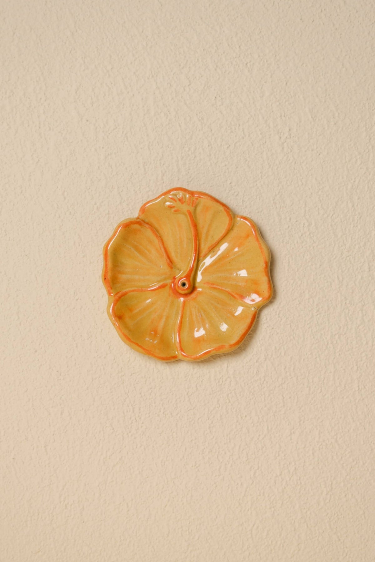 THE HIBISCUS INCENSE HOLDER | GOLDEN YELLOW by In Time Incense